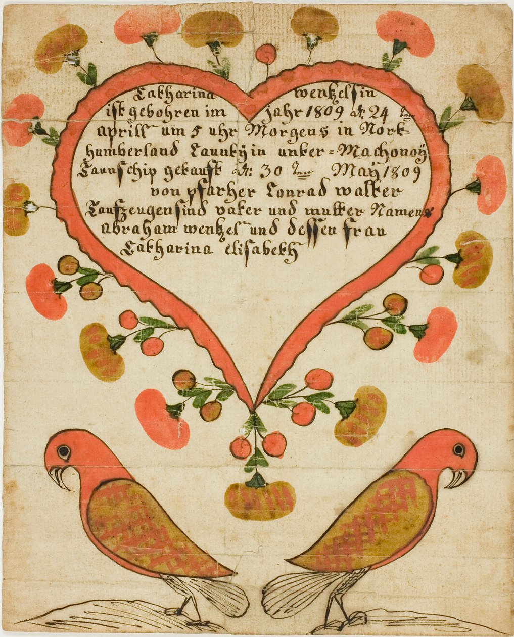 Partida de bautismo de Catharina Wentzelsin de Unknown artist