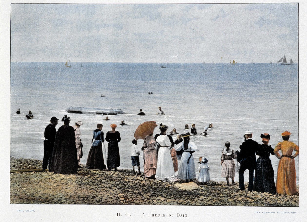 Baños en las playas del Atlántico, finales del siglo XIX de Unknown artist