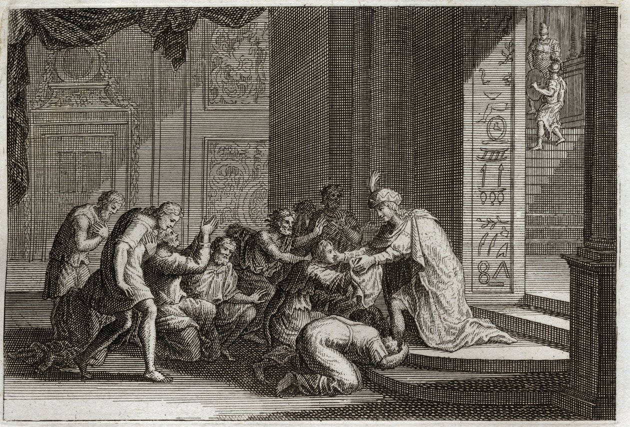 Biblia de Royaumont, Antiguo Testamento: José es reconocido por sus hermanos. Ilustración de 1811 de Unknown artist
