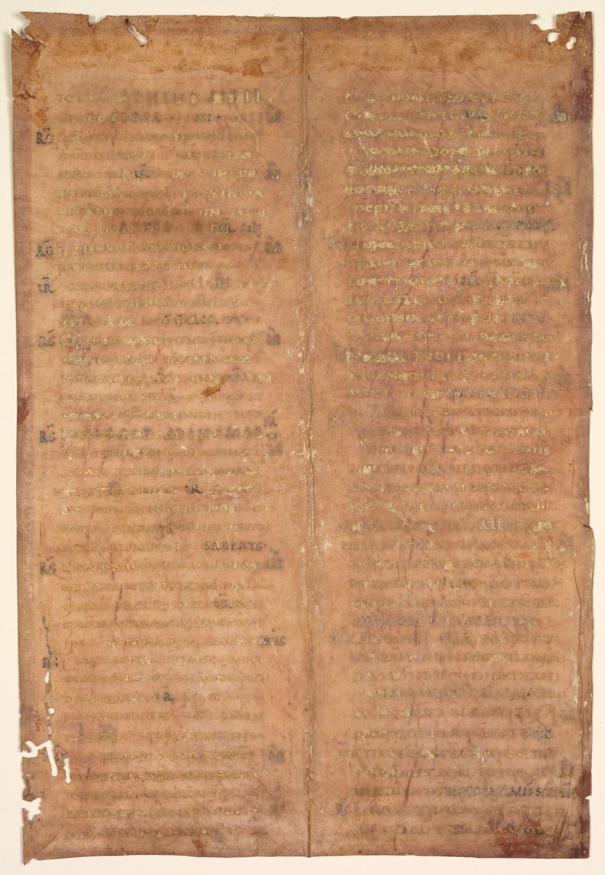 Bifolio extraído de un gradual carolingio (verso) de Unknown artist