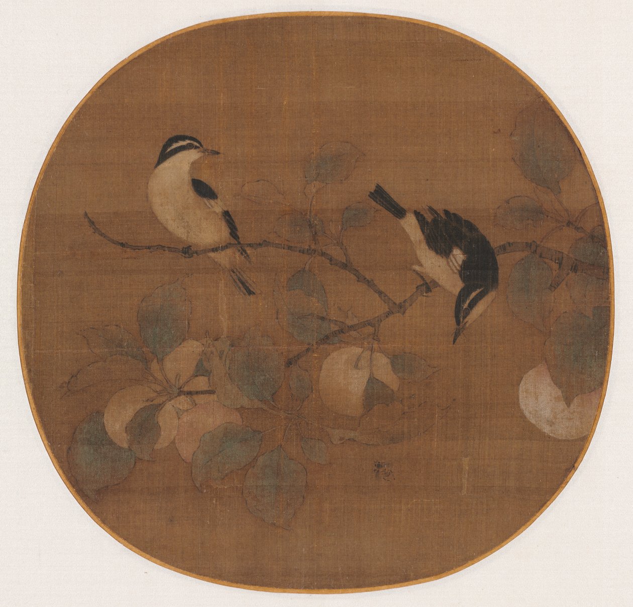 Birds on a Peach Branch de Unknown artist