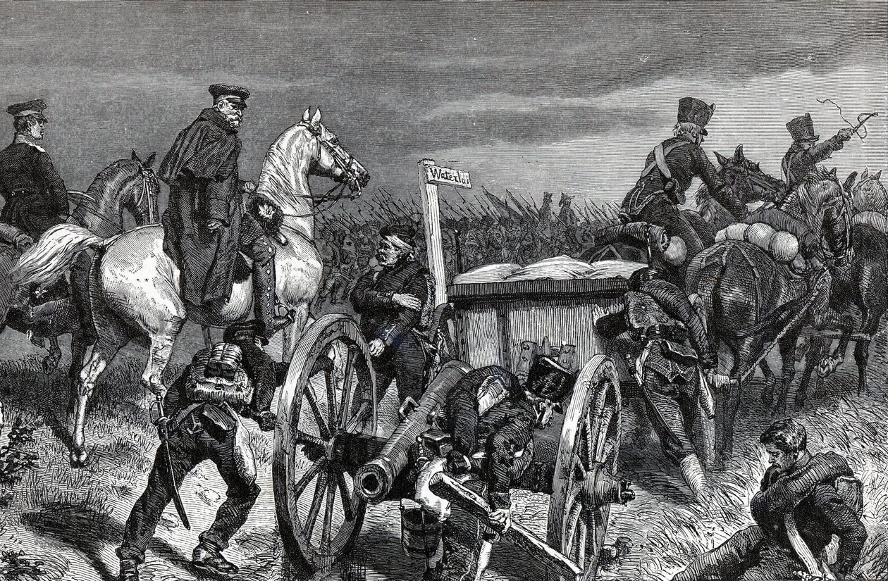 Marcha de Blücher a Waterloo - El general prusiano Gebhard Leberecht von Blücher (1742-1819) lideró sus tropas a Waterloo de Unknown artist