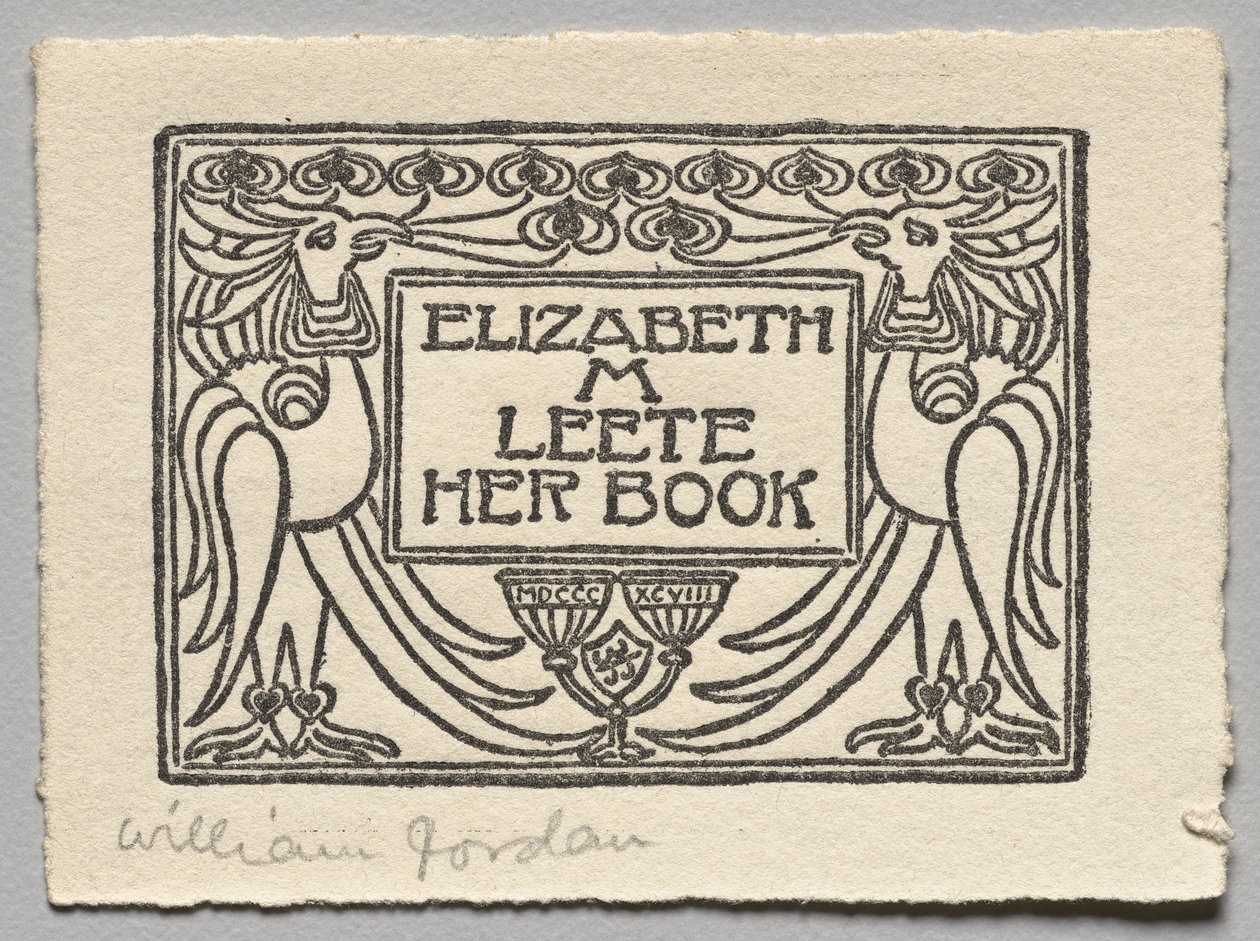 Exlibris: Elizabeth M. Leete de Unknown artist