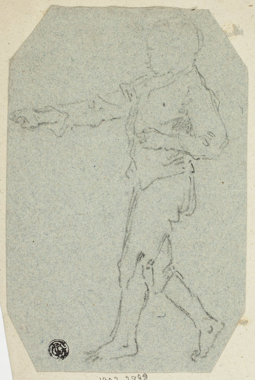 Niño caminando de perfil de Unknown artist