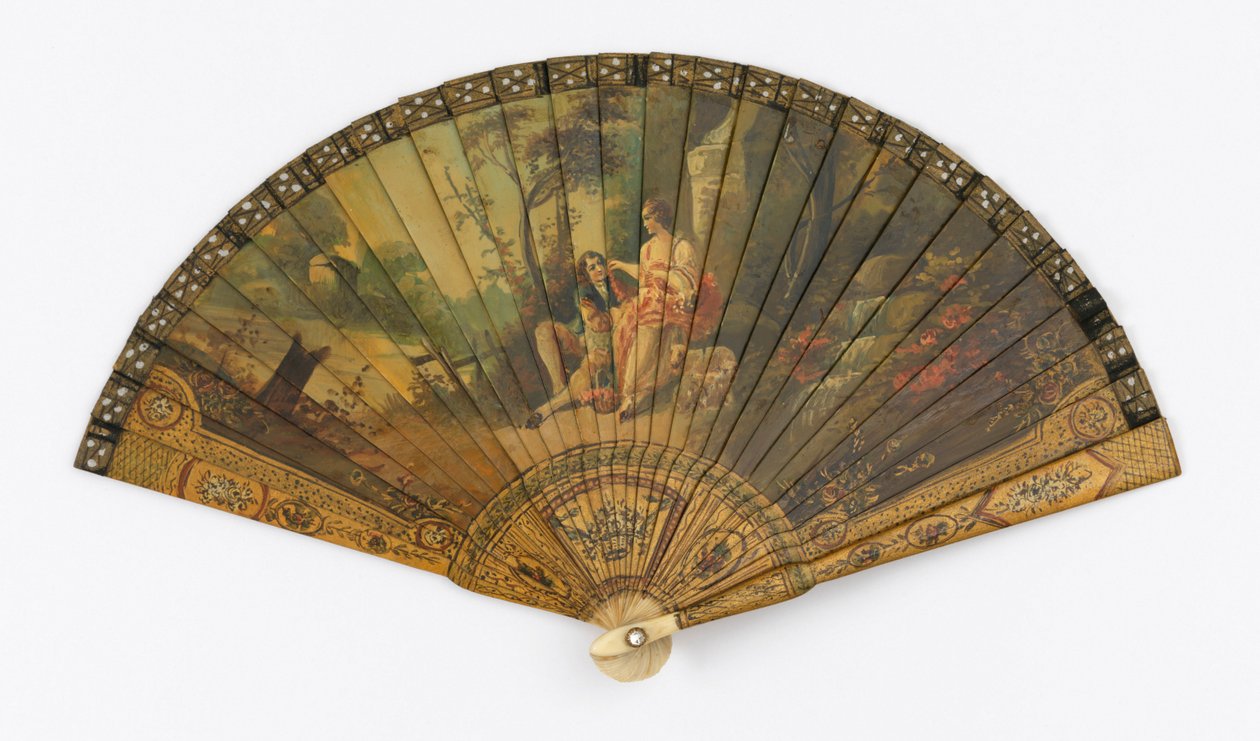 Abanico roto y estuche de Unknown artist