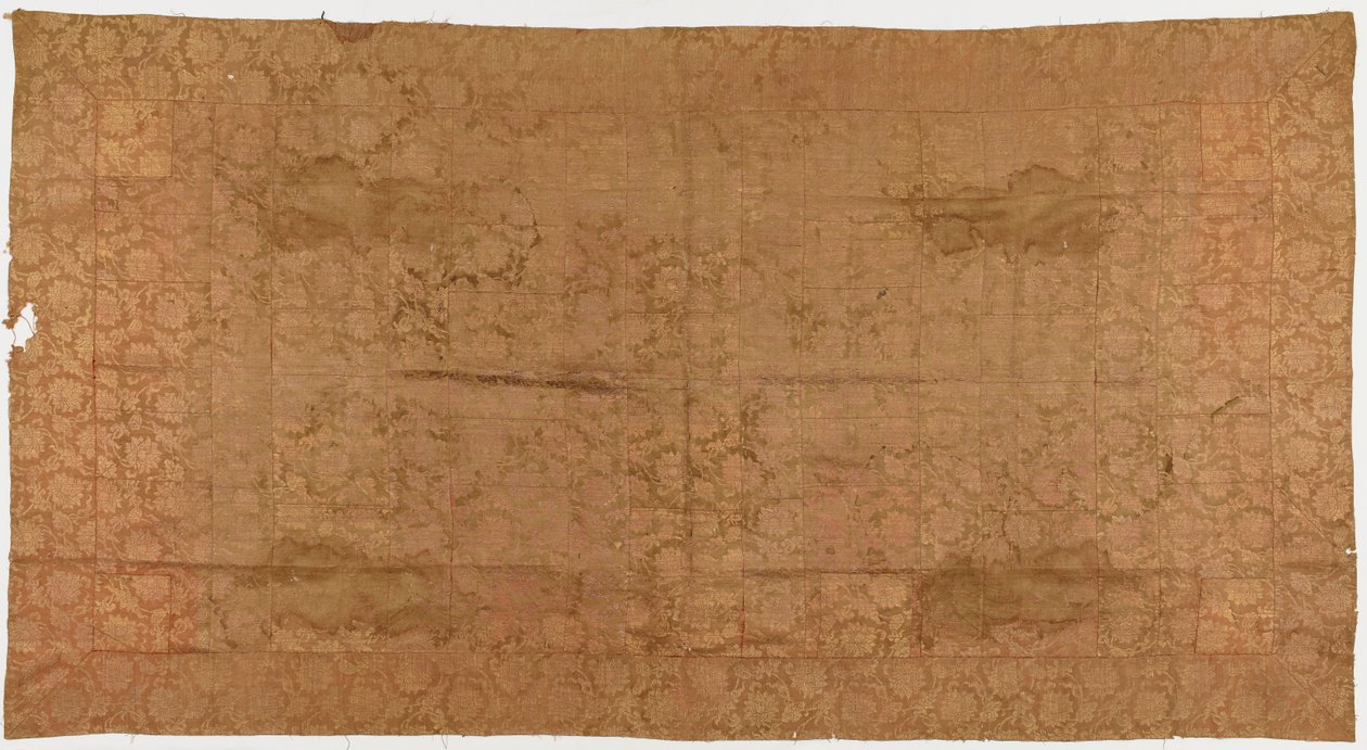 Brocado, seda. Túnica de monje budista, remendada: Kesa de Unknown artist