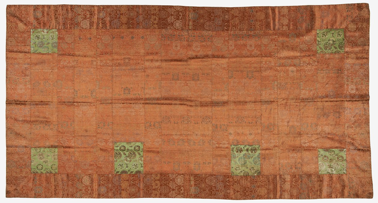 Brocado, seda. Túnica de monje budista, remendada; kesa de Unknown artist