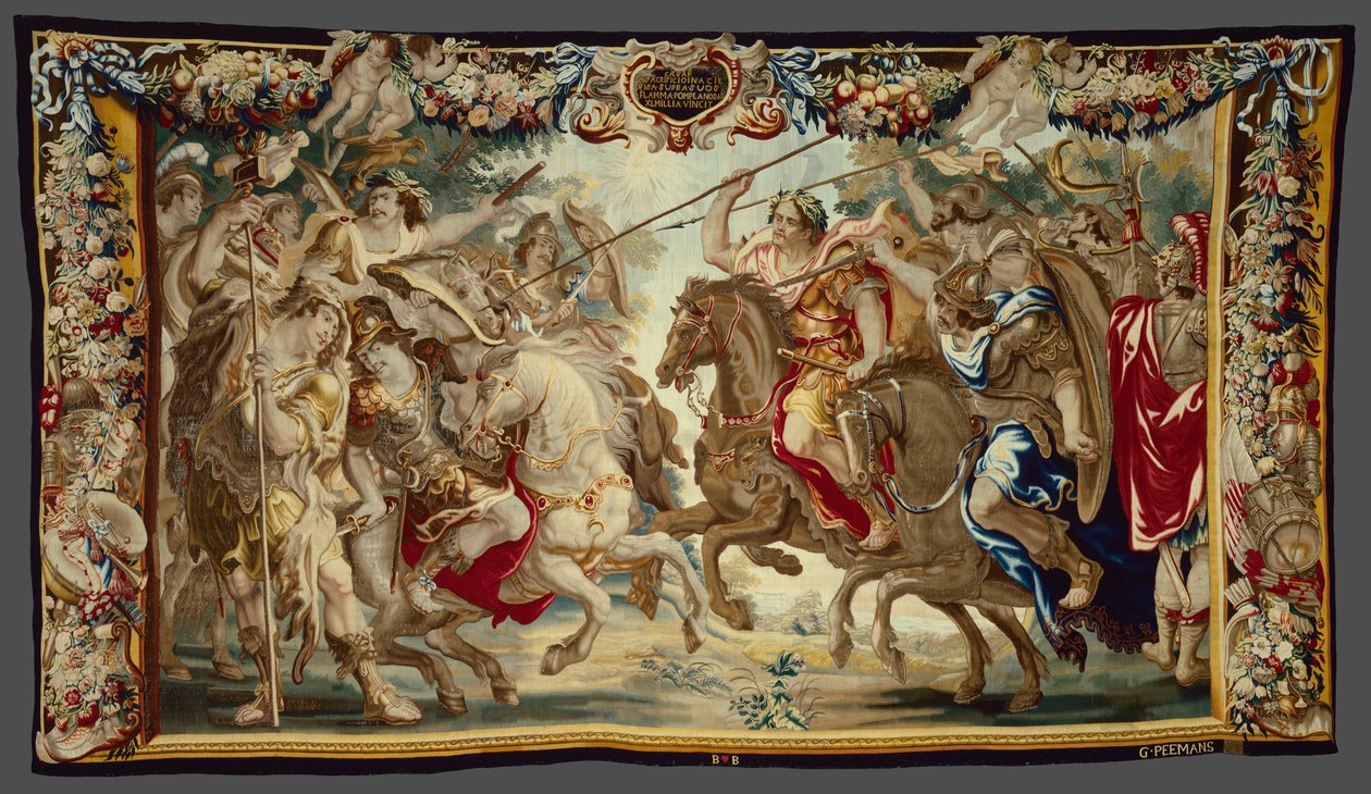 César derrota a las tropas de Pompeyo de La historia de César y Cleopatra de Unknown artist