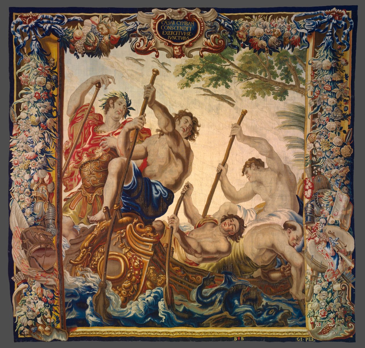 César se embarca para unirse a su ejército de La historia de César y Cleopatra de Unknown artist