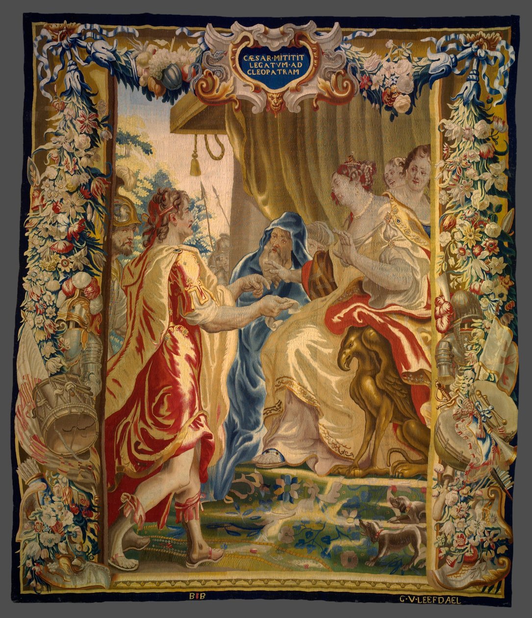 César envía un mensajero a Cleopatra de La historia de César y Cleopatra de Unknown artist