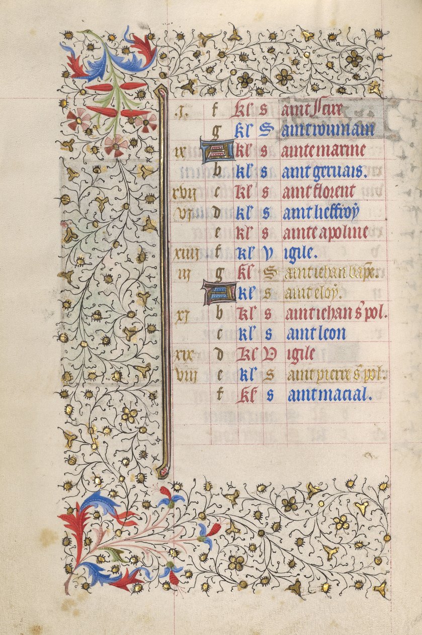 Calendario de Unknown artist