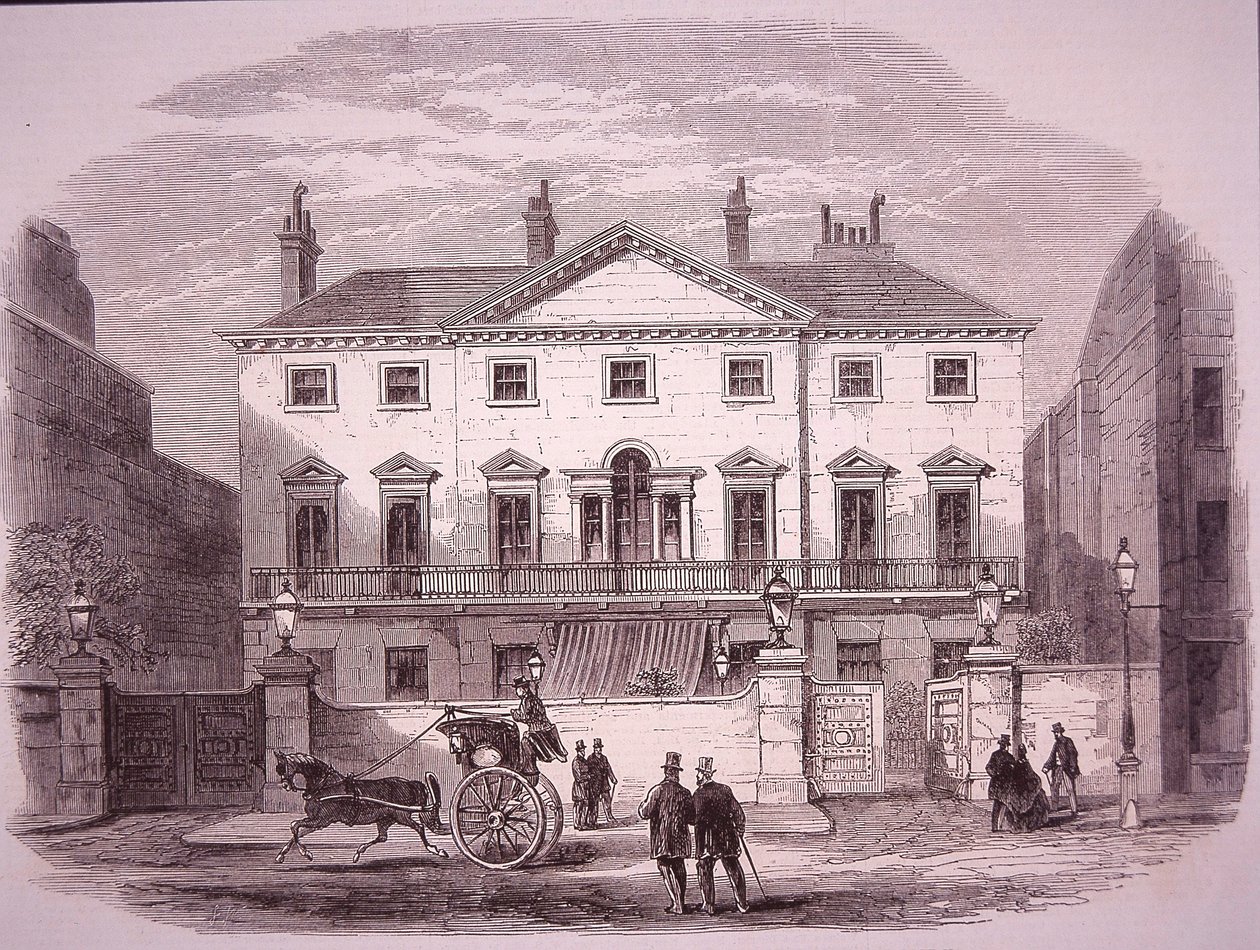 Casa Cambridge en Piccadilly en 1860, hogar del PM lord Palmerston de Unknown artist