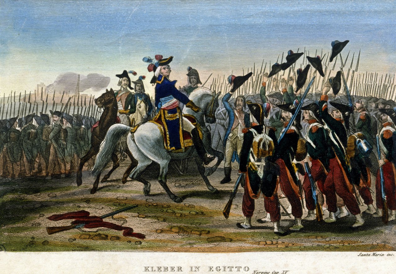 Campaña (Expedición) de Egipto (1798-1801): General Jean Baptiste Kleber (1753-1800) en Egipto. Napoleón Bonaparte le dejó el mando en jefe del ejército en agosto de 1799 de Unknown artist