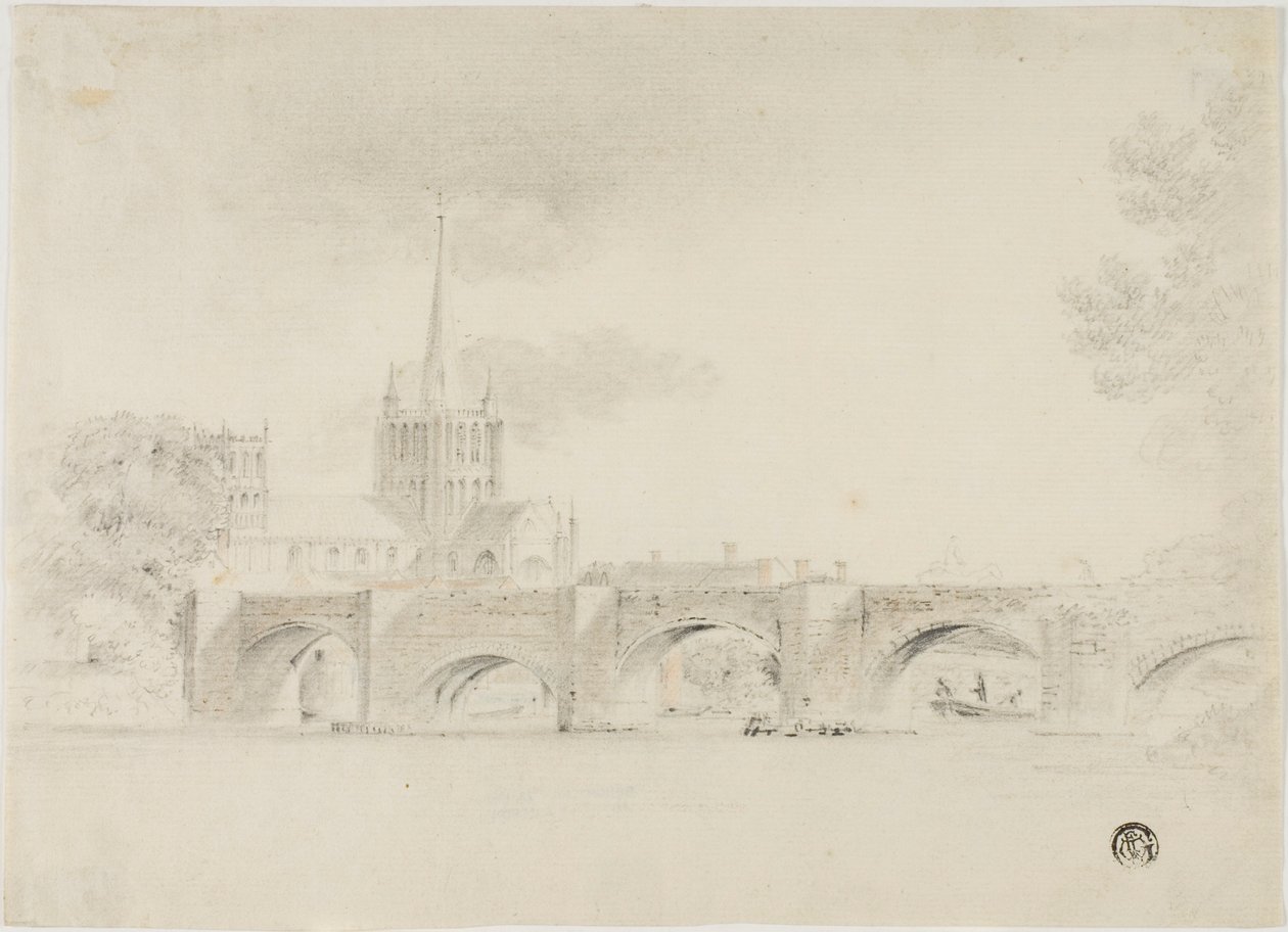 Iglesia Catedral y Puente, Hereford de Unknown artist