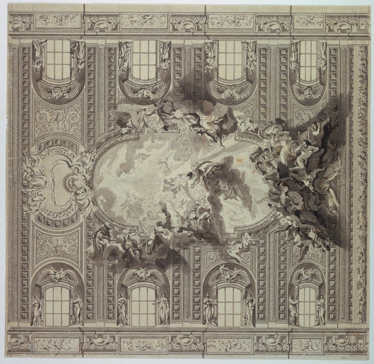 Techo de la Iglesia del Gesù, Roma, Italia de Unknown artist