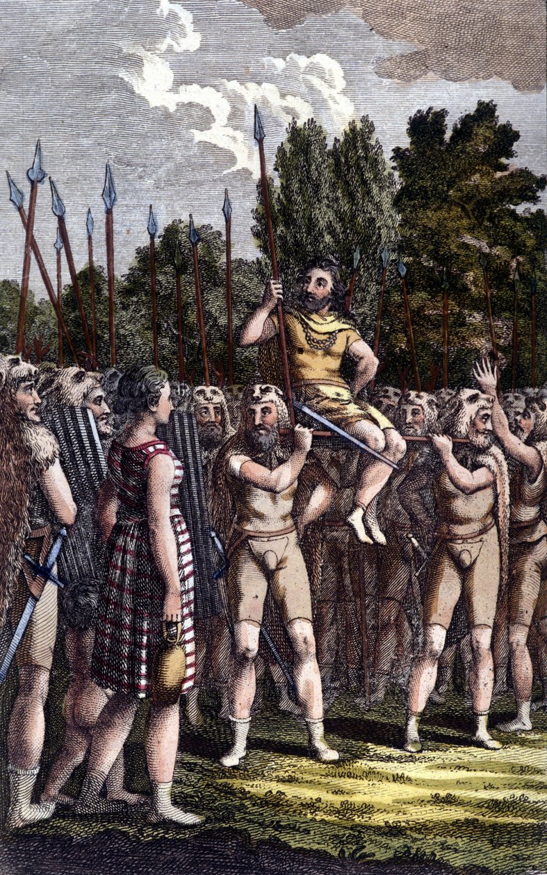 Ceremonia celta. Grabado del siglo XIX. de Unknown artist