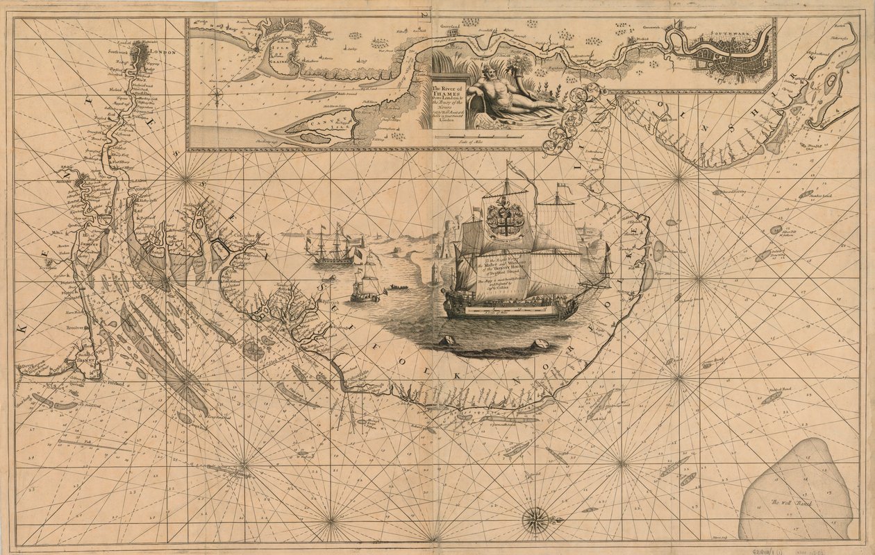 Carta del río Támesis desde Londres hasta la boya del Noure de Unknown artist