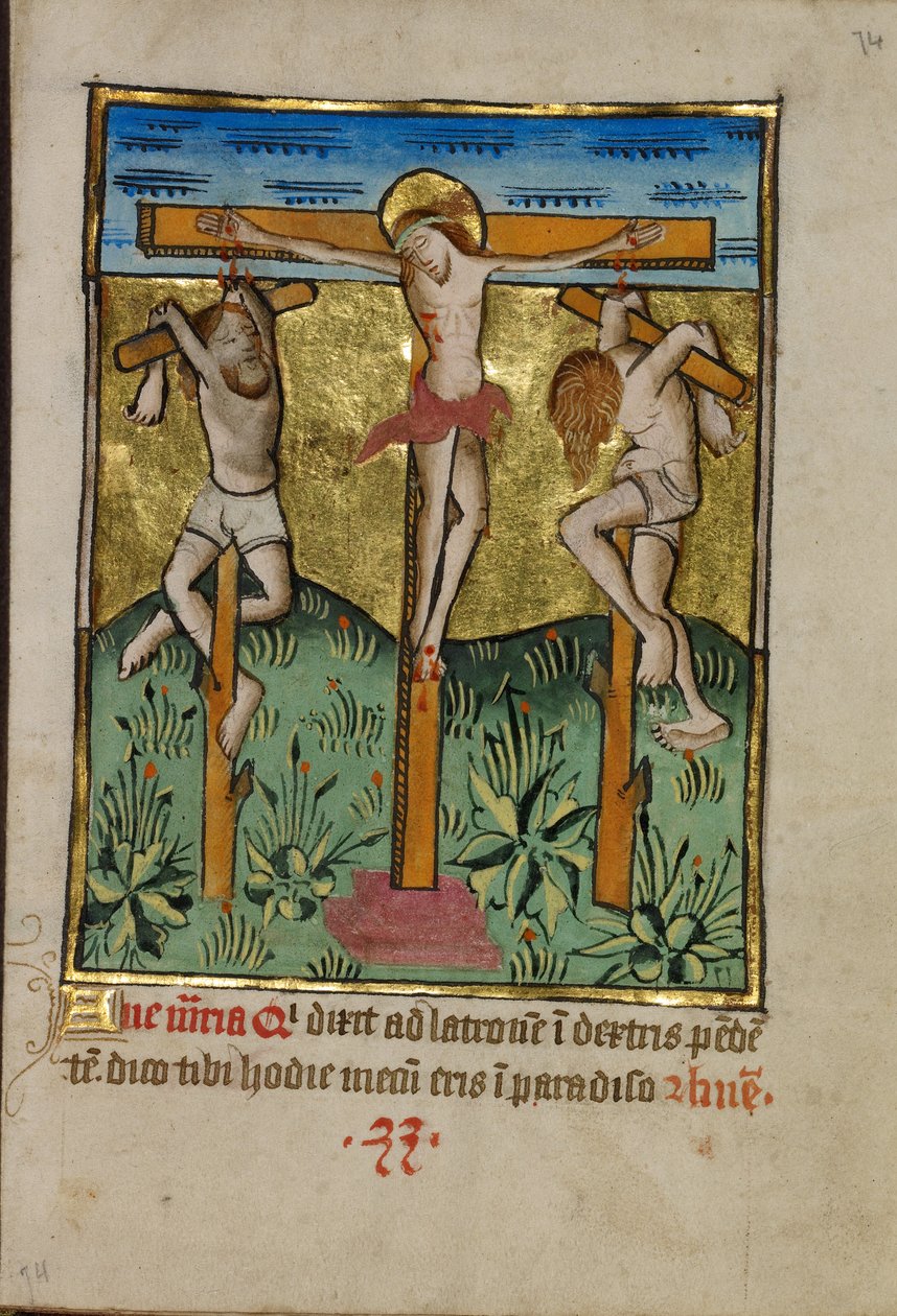 Cristo crucificado entre los dos ladrones de Unknown artist