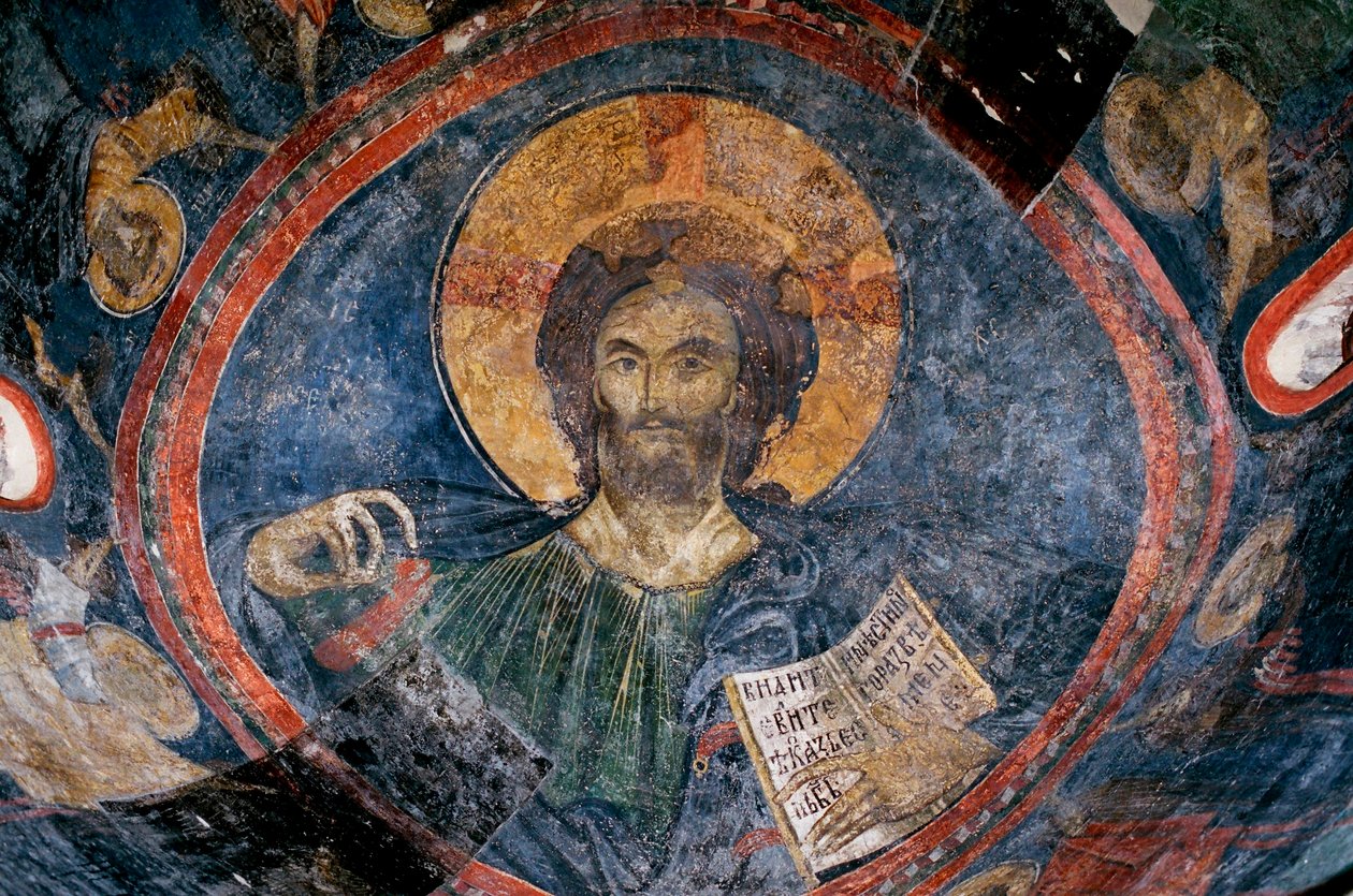 Cristo Pantocrátor - Anónimo - Siglo XIII - Fresco - Iglesia de Boyana, Sofía, Bulgaria de Unknown artist
