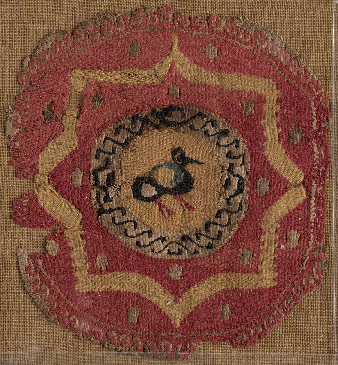 Circular Segmentum with Eight-Pointed Star and Bird de Unknown artist
