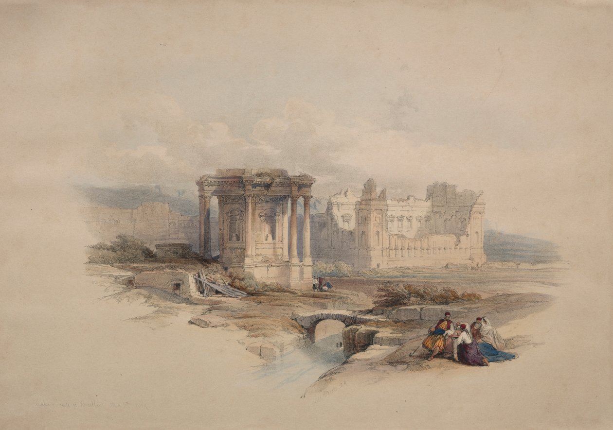 Templo circular en Baalbec de Unknown artist
