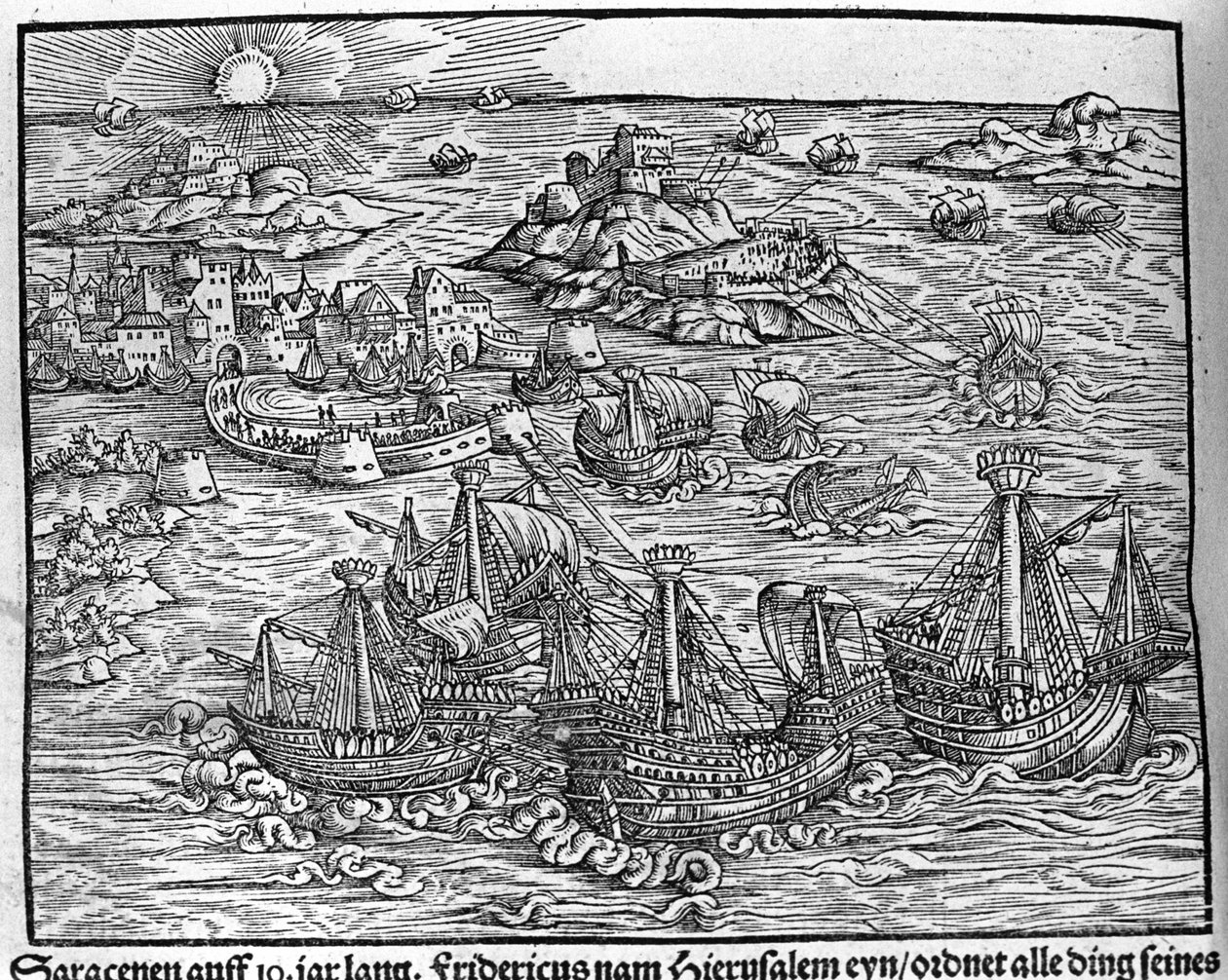 Enfrentamientos entre sarracenos. Grabado de Johann Stumpff "Den edlen struen belten fromen" de Unknown artist