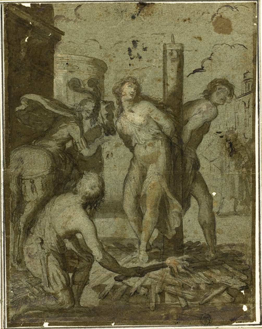Clorinda rescata a Olindo y Sophronia de Unknown artist