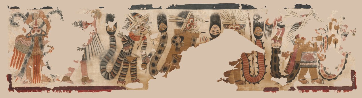 Tela con procesión de figuras de Unknown artist