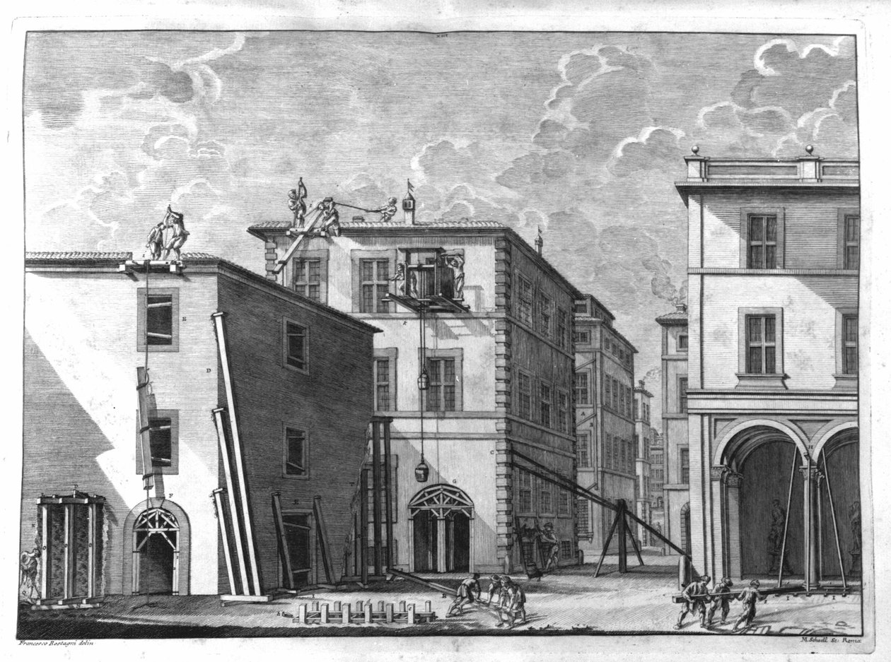 Escena de construcción a principios del siglo XVIII de Unknown artist