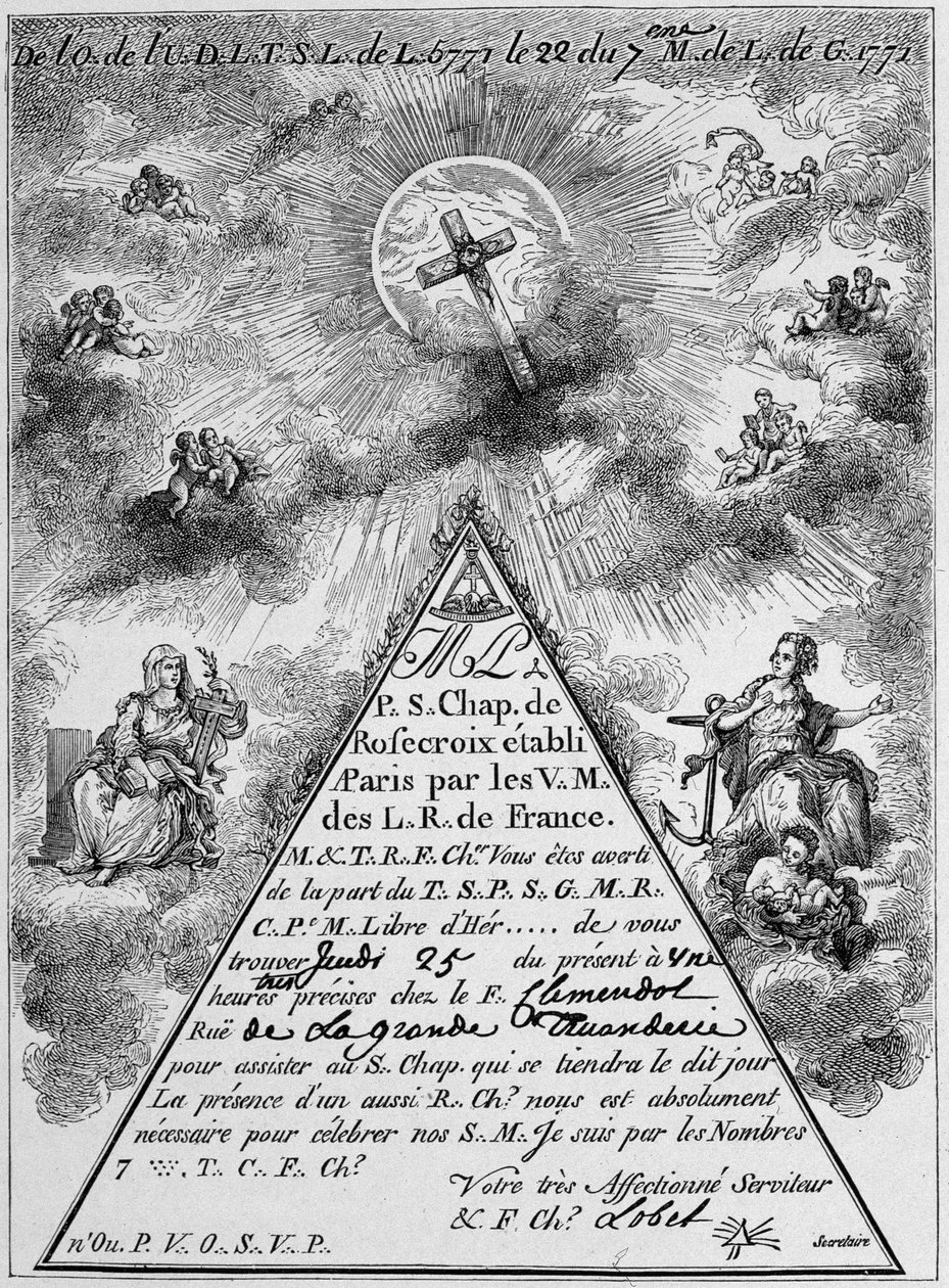 Convocatoria de una rosa-cruz (facsímil) - Francia de Unknown artist