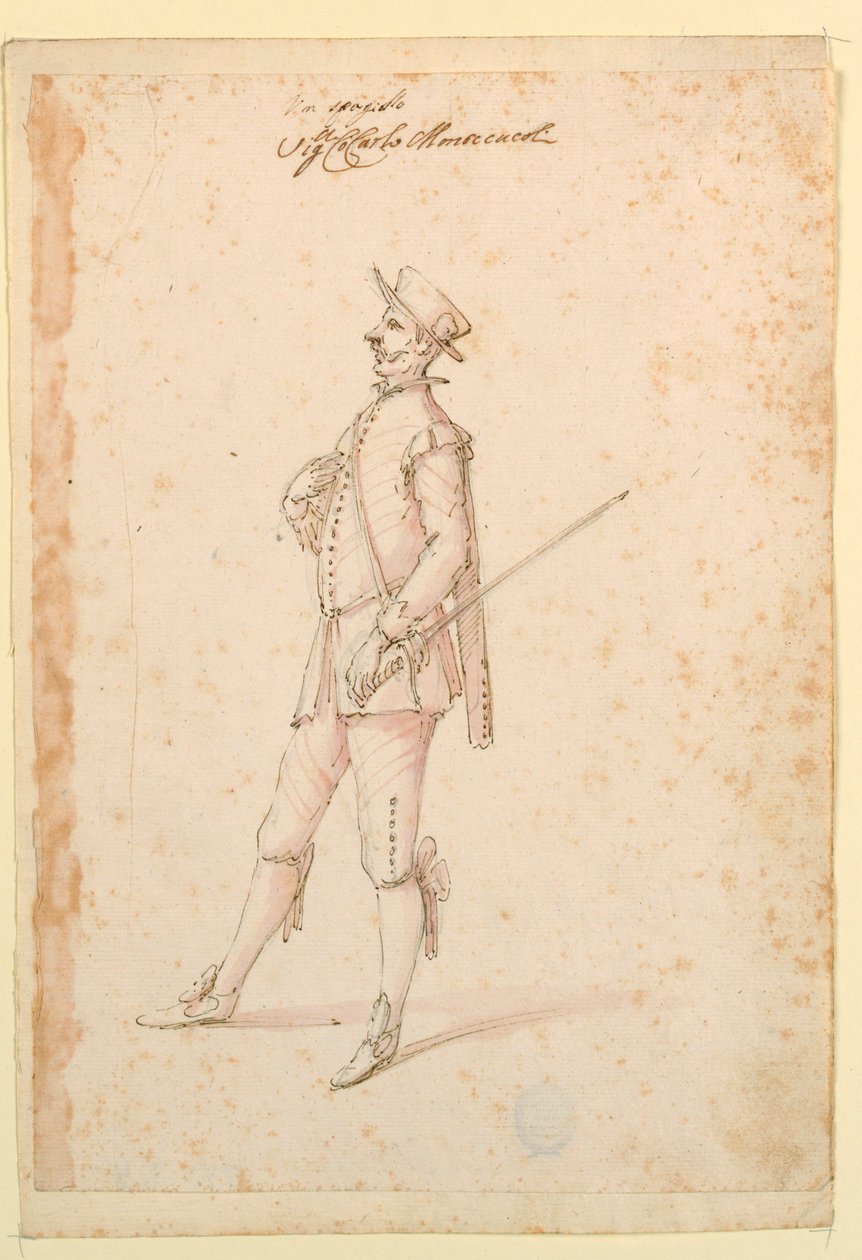 Diseño de vestuario: un capitán para un ballet de Unknown artist