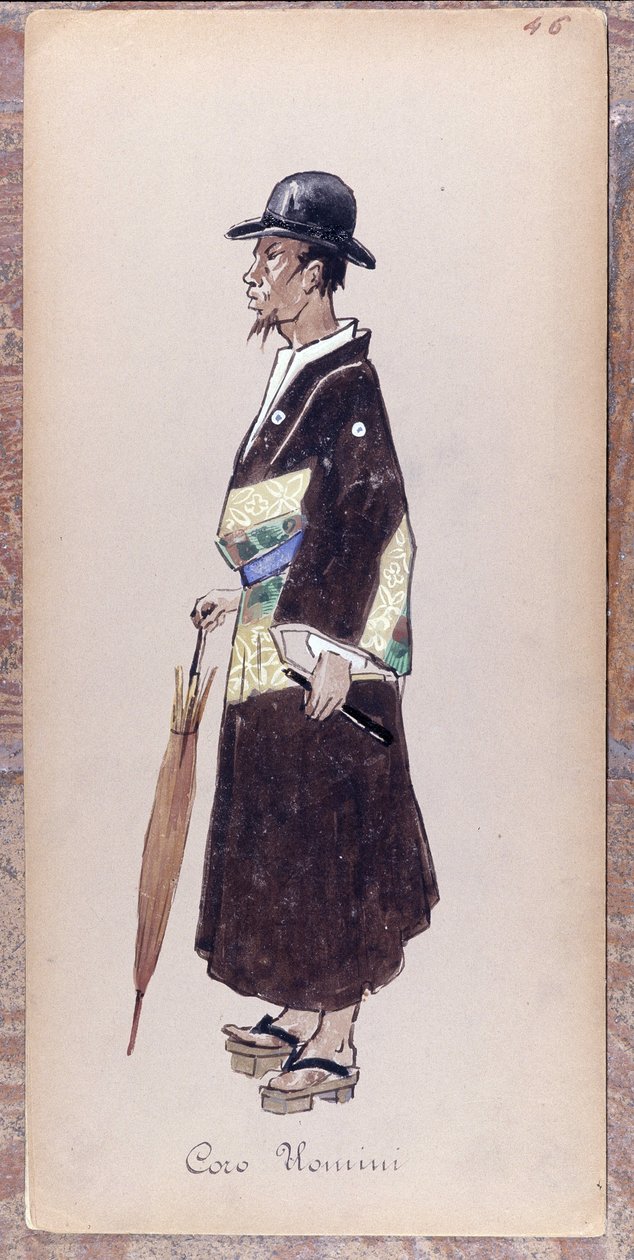 Traje para un personaje del coro de la Ópera "Madame Butterfly" de Giacomo Puccini en 1904.Colección del Museo della Scala de Milán. de Unknown artist