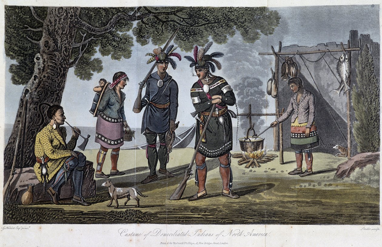 Trajes de los indios domiciliados de América del Norte, por George Heriot (1766-1844) de Unknown artist