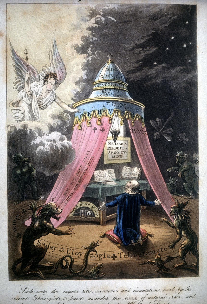 Ceremonia mágica. Libro de 1825. Bibl. Morando, Milán. de Unknown artist