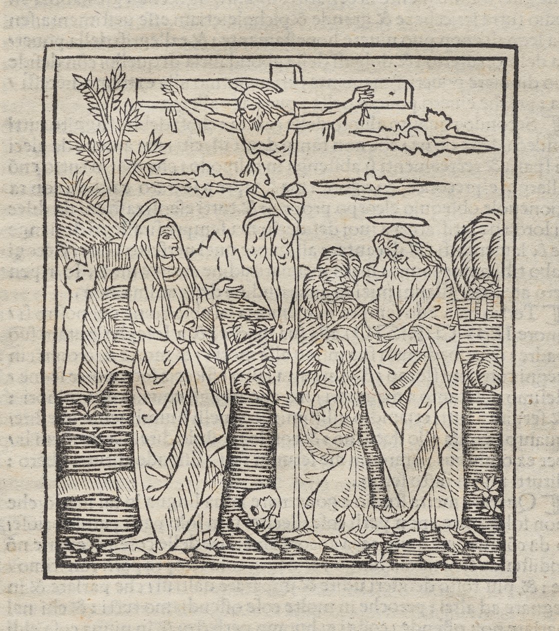 Crucifixion; published in Operette: Regola a tutti religiosi, Trattato del sacramento e dei misteri della Messa, Ragola del ben vivere  de Unknown artist