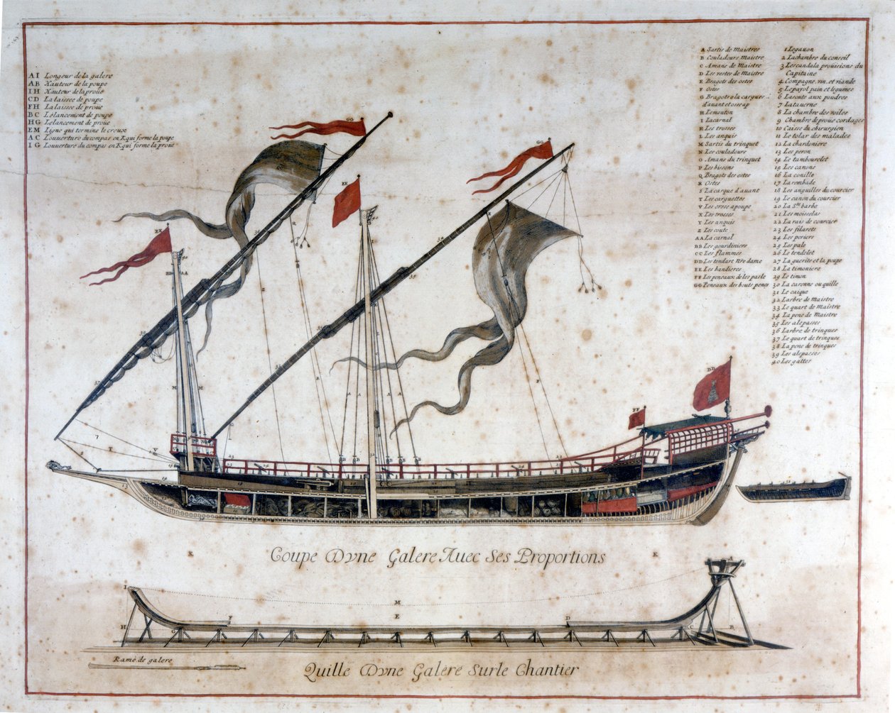 Copa de una galera del siglo XVIII de Unknown artist