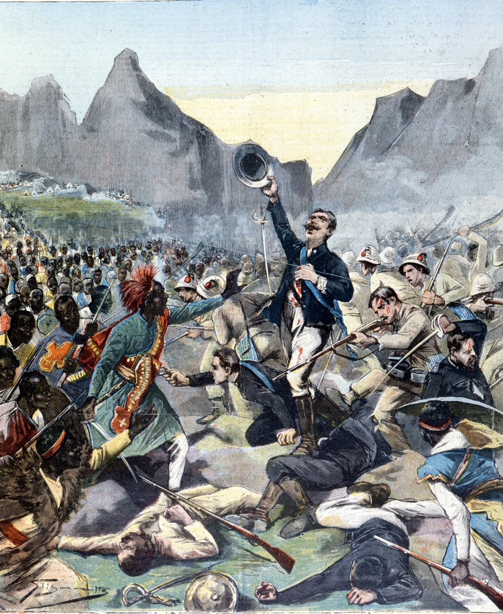 Muerte de Dabormida durante la Batalla de Adoua (entre Etiopía e Italia) de Unknown artist