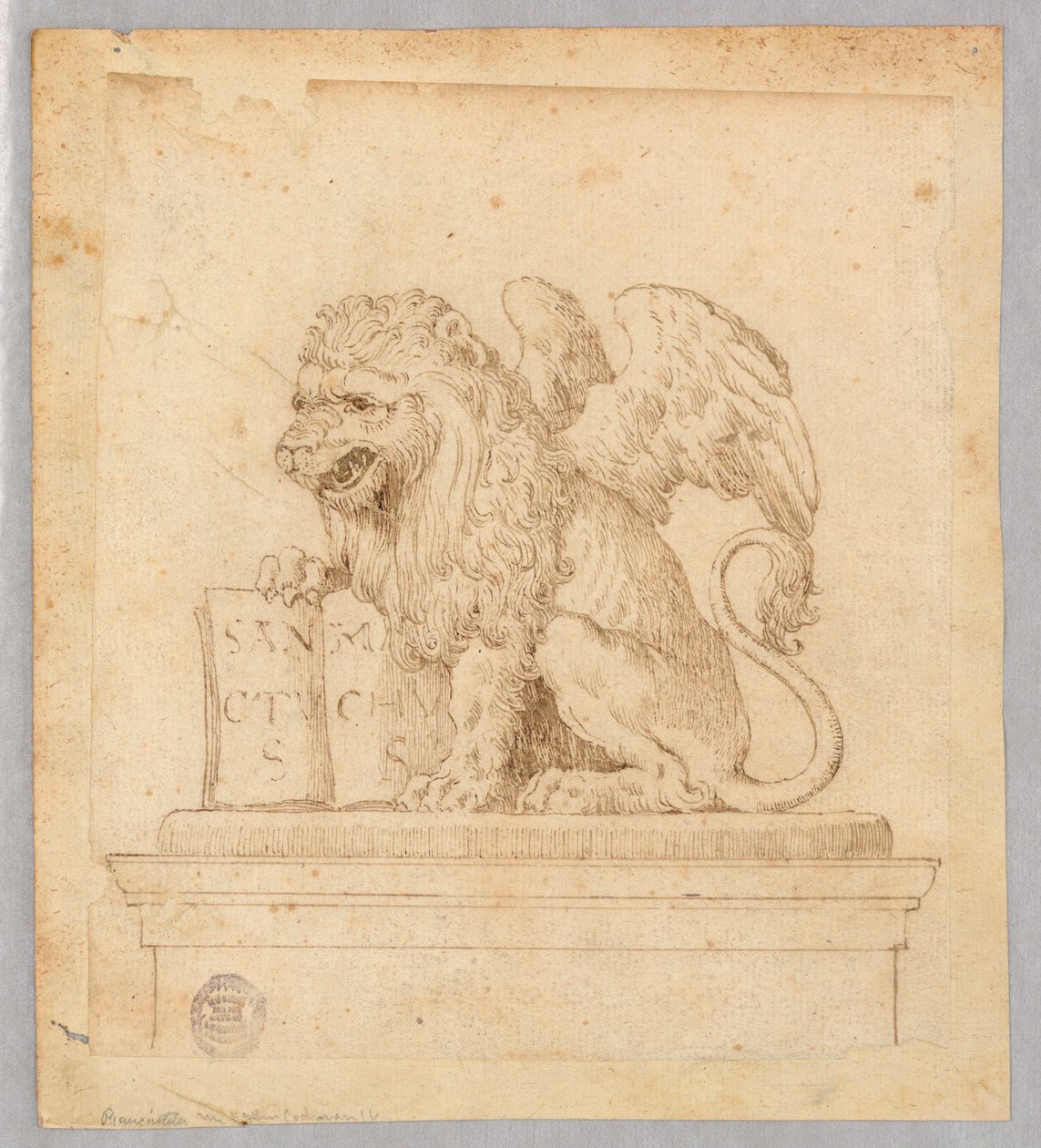 Diseño para Escultura del León Alado de San Marcos de Unknown artist