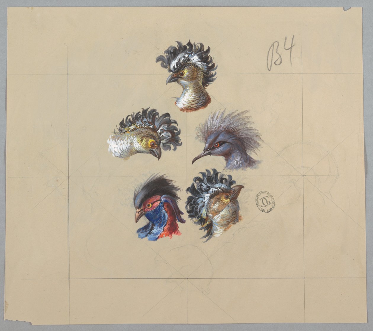 Diseño para Papel Tapiz y Textil: Pájaros de Unknown artist