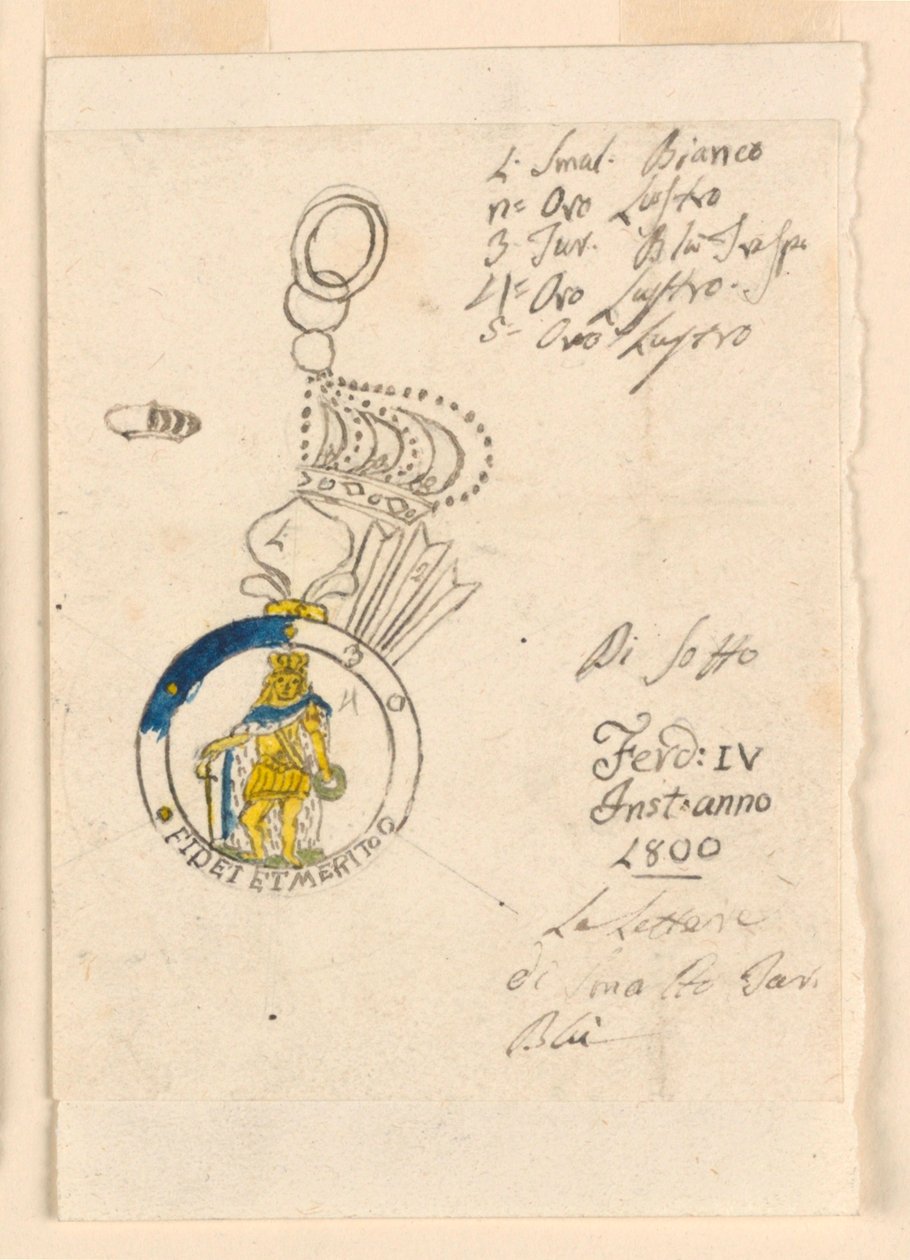 Diseño para una insignia de la Orden Militar Siciliana de Unknown artist