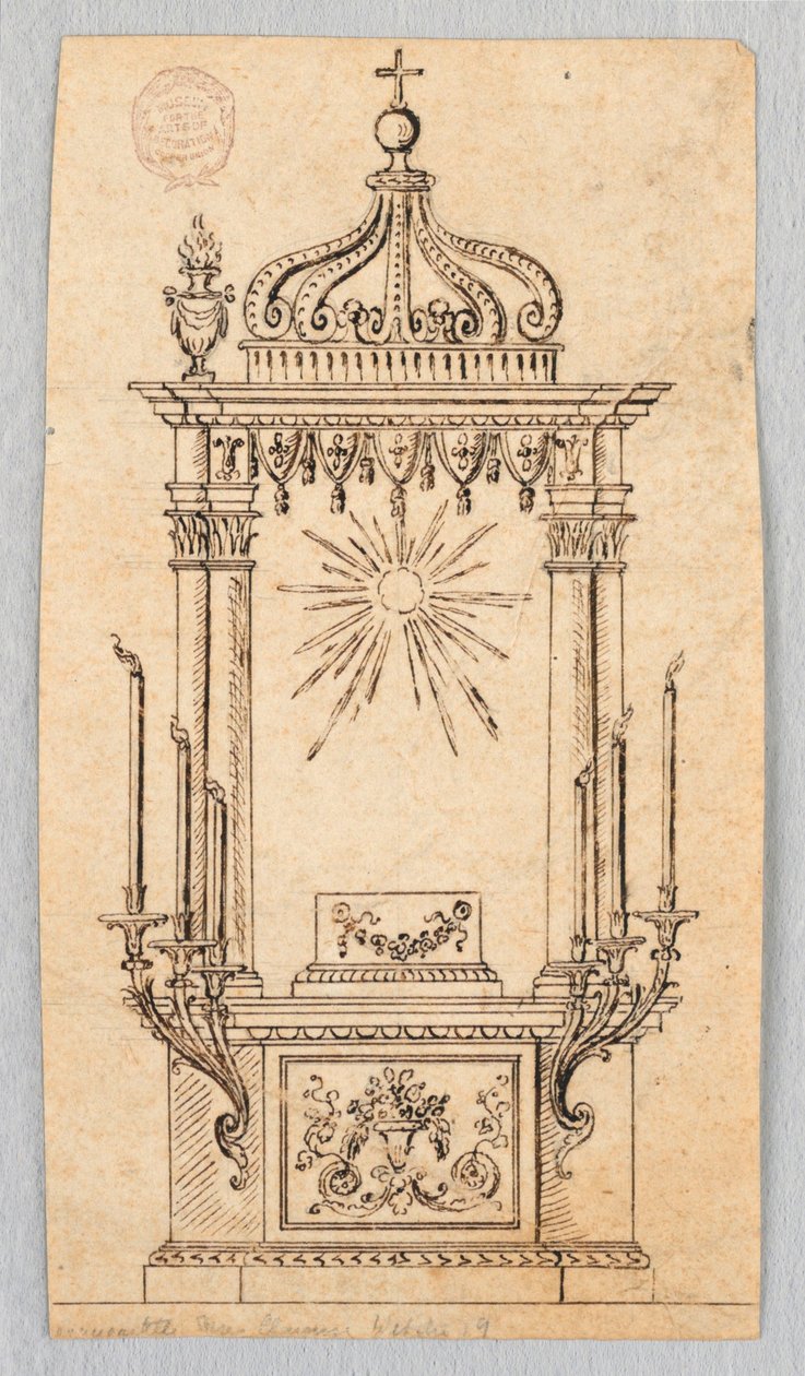 Diseño para un baldaquino para la exposición del Santísimo Sacramento de Unknown artist