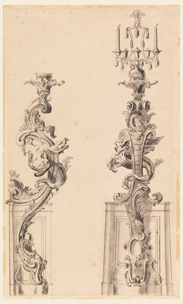 Diseño para un soporte de vela de Unknown artist