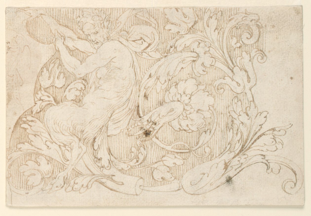 Diseño para un detalle de un friso arabesco de Unknown artist