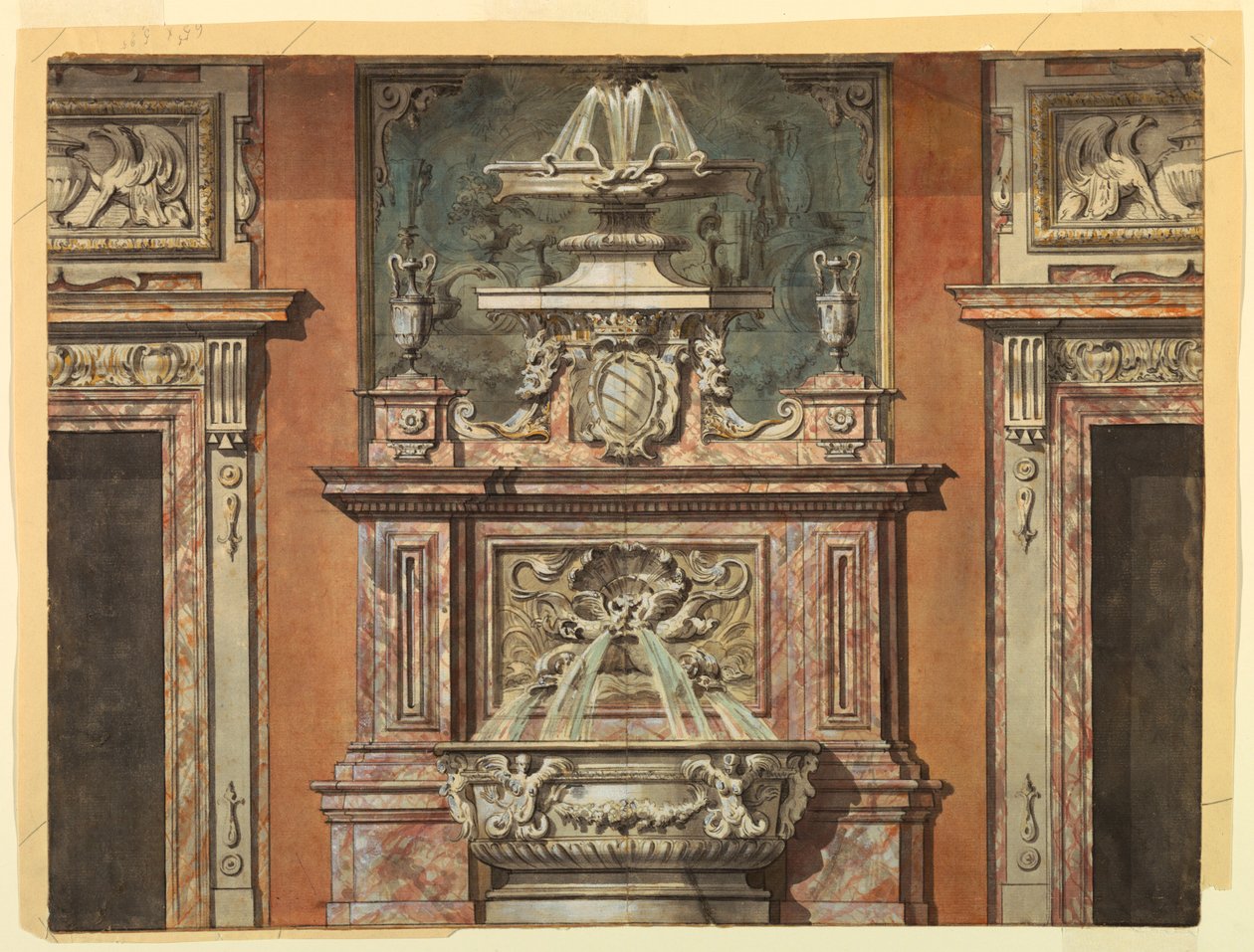 Diseño para una pared de salón de Unknown artist