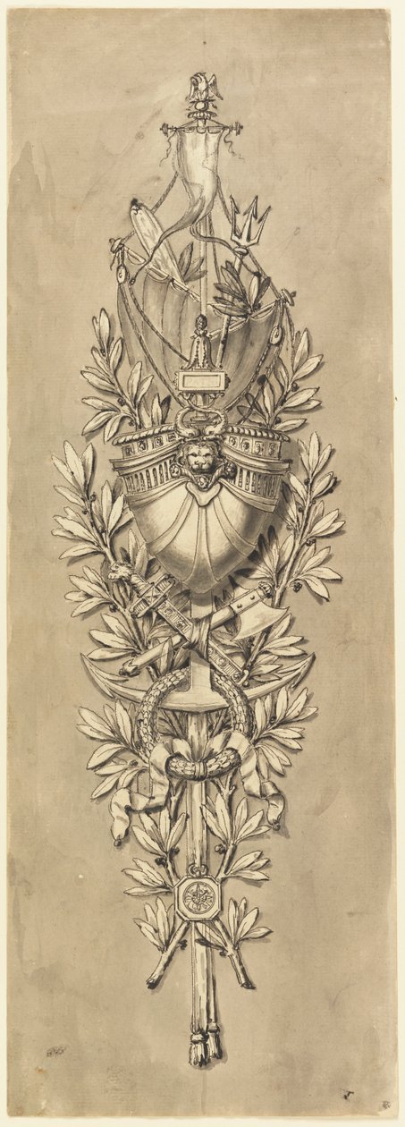 Diseño para un trofeo marino de Unknown artist