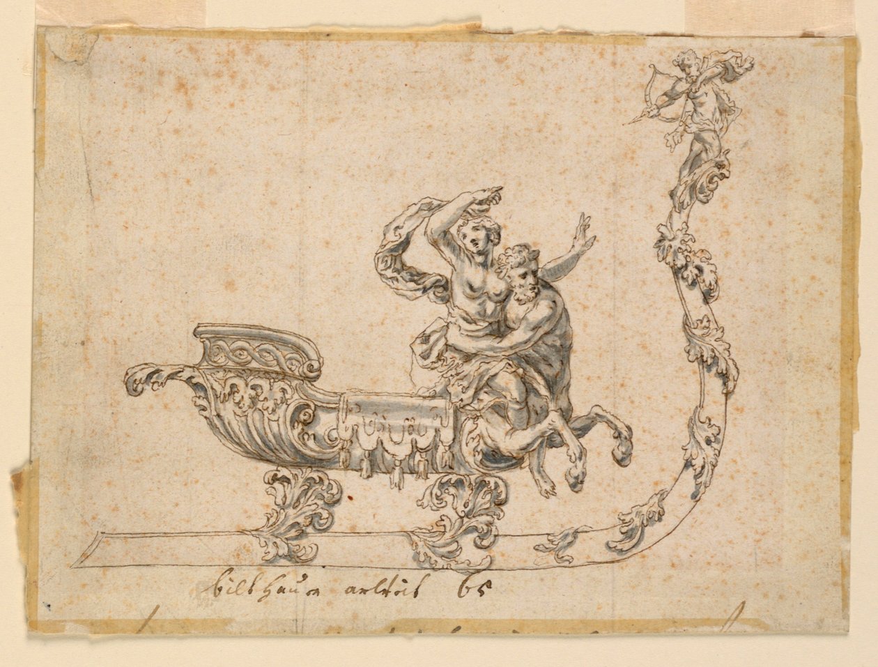 Diseño para un salero en forma de trineo de Unknown artist