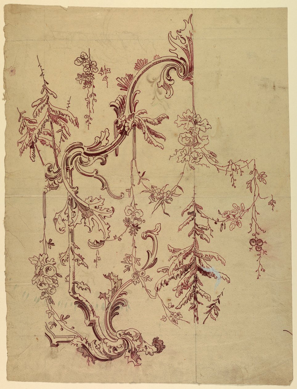 Diseño para una Tela Tejida o Impresa o Papel Tapiz de Unknown artist