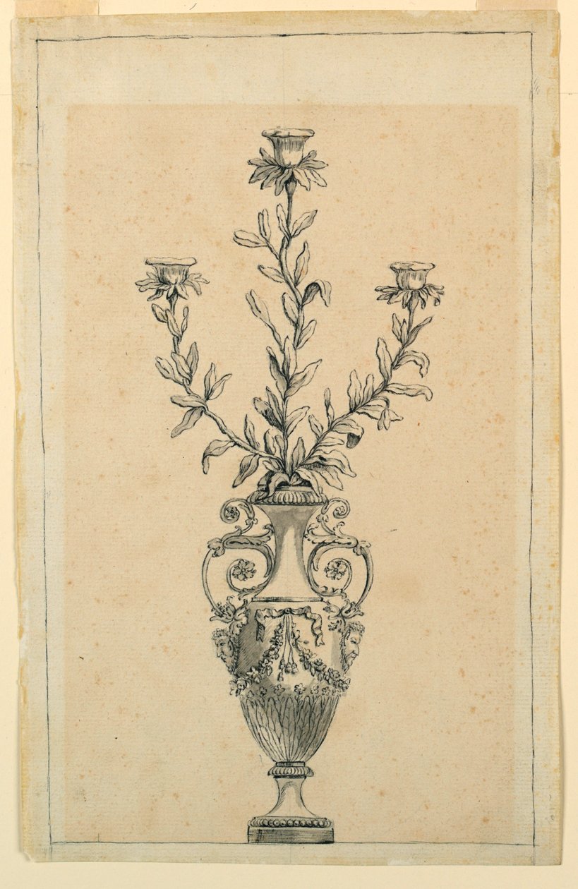 Diseño para un candelabro de Unknown artist