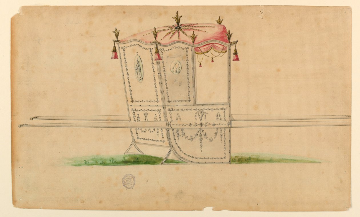 Diseño para una Silla de Mano de Unknown artist