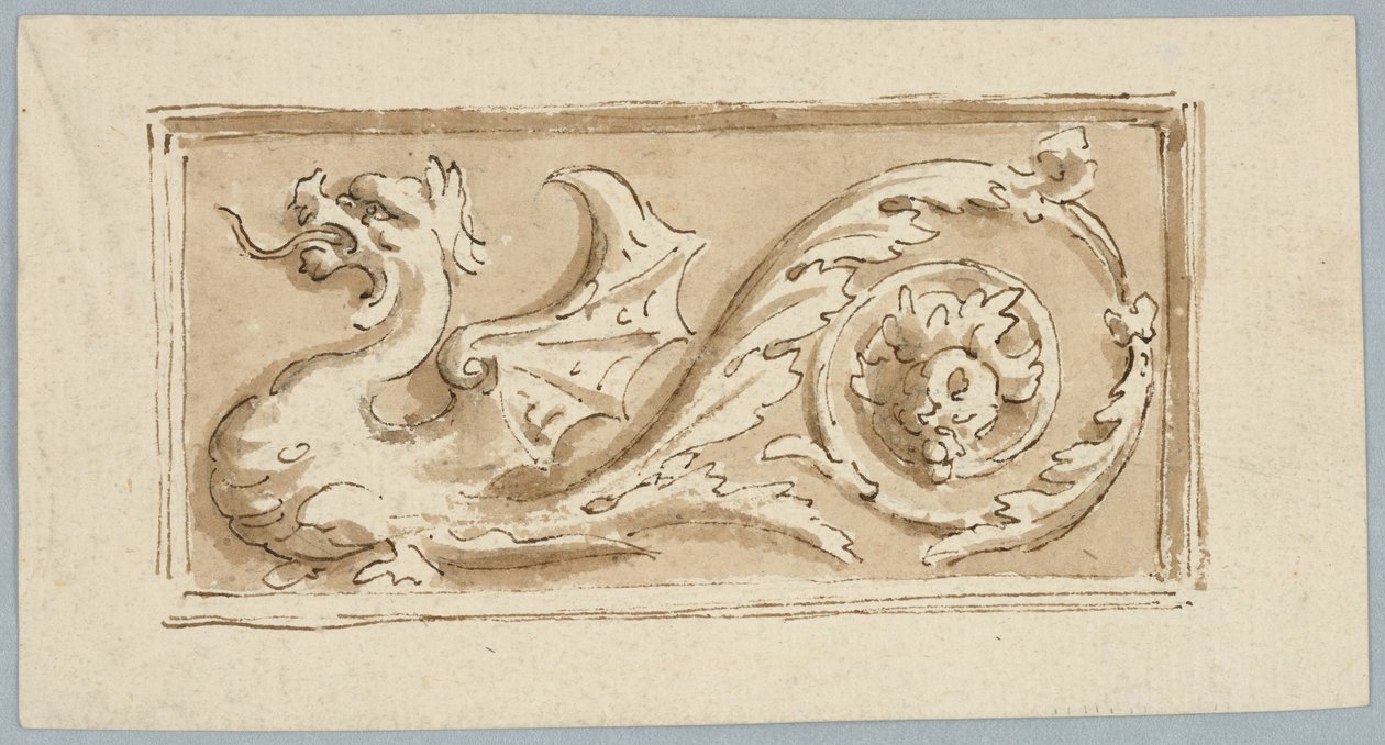 Diseño para la decoración de un panel oblongo de Unknown artist